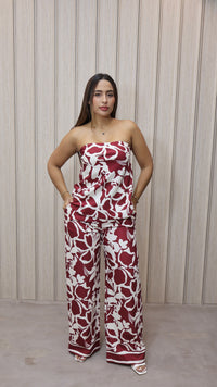 SET CHARLOTTE ESTAMPADO BURGANDY