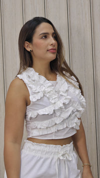 BLUSA GOLAS BLANCO