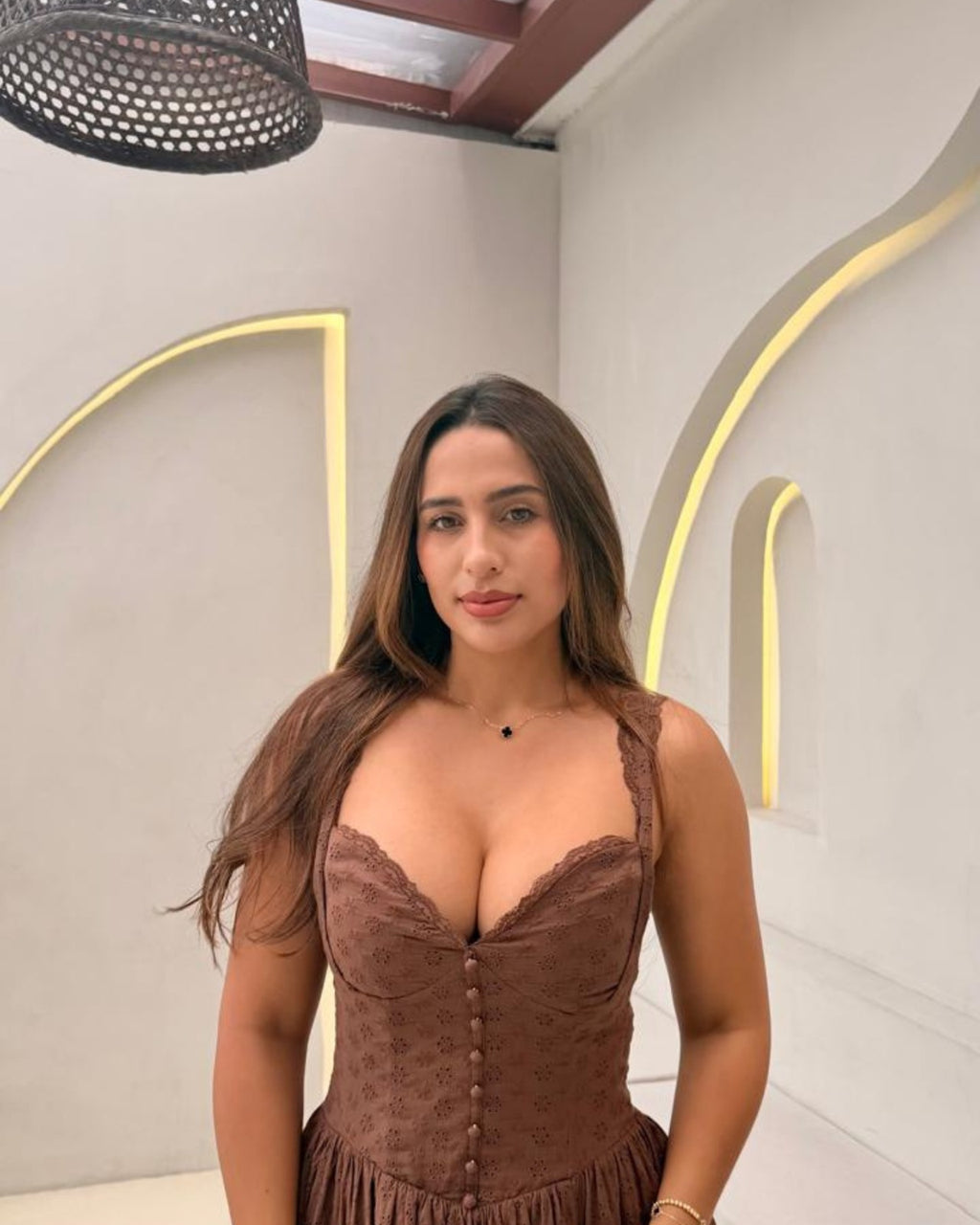 VESTIDO MIDI CAFE