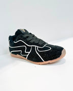 TENIS DEPORTIVO KAILA CON BRILLOS NEGRO
