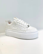 TENNIS GRETTA CON PLATAFORMA BÁSICA BLANCA