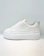 TENNIS GRETTA CON PLATAFORMA BÁSICA BLANCA