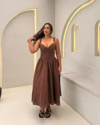 VESTIDO MIDI CAFE