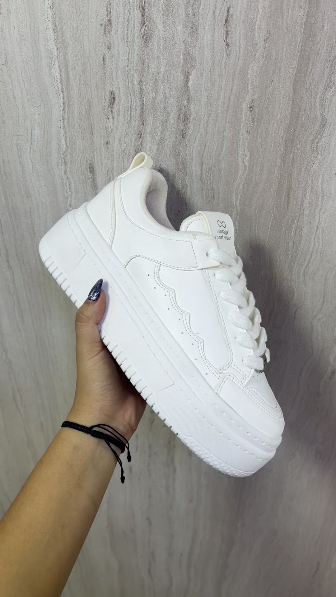 AQ321BLA TENIS PLATAFORMA URBAN STYLE BLANCO